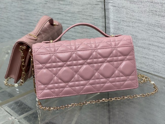 My Dior Mini Bag Cannage Lambskin S0980ONMJ dark pink