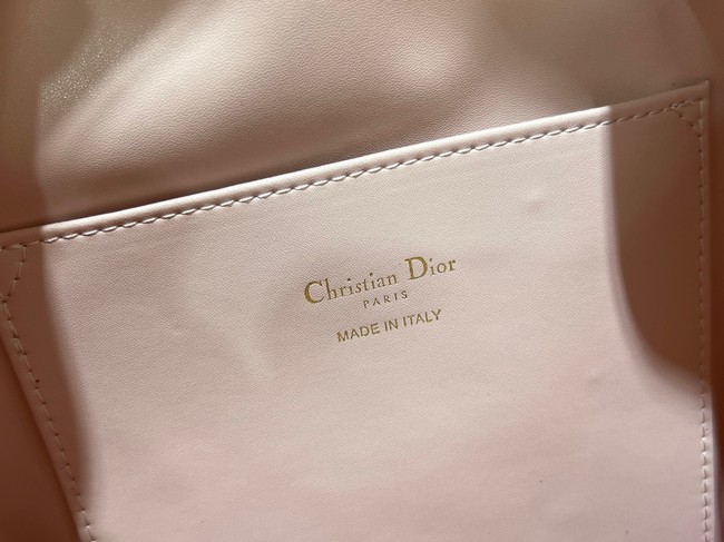 Small Dior Caro Bucket Bag pink Macrocannage Lambskin M3372UNOZ