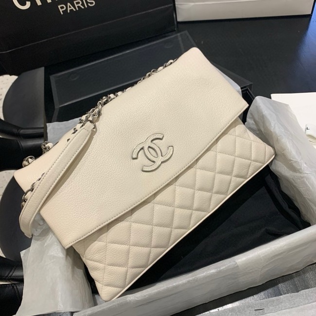 Chanel Grained Calfskin Shoulder Bag AS8095 Cream