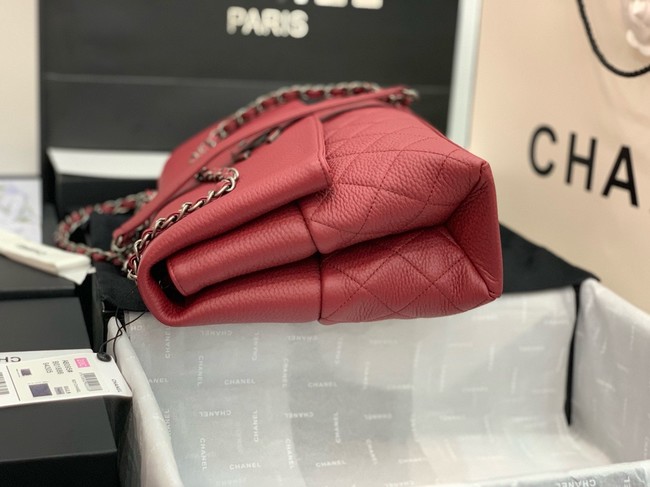 Chanel Grained Calfskin Shoulder Bag AS8095 red
