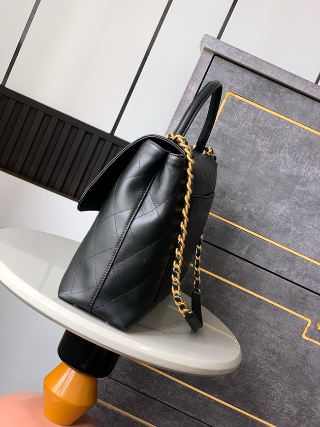 Chanel MAXI FLAP BAG WITH TOP HANDLE AS5543 BLACK