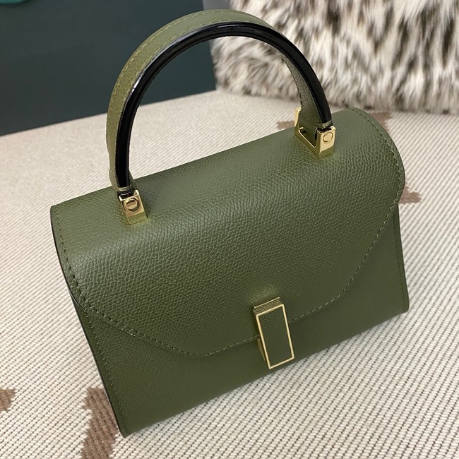 Valextra Iside Top Handle Mini Bag 00359 green
