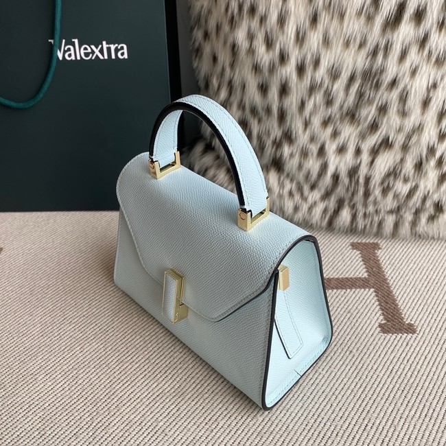 Valextra Iside Top Handle Mini Bag 00359 light blue