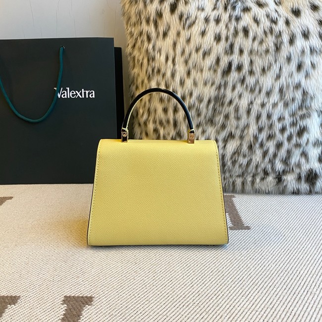 Valextra Iside Top Handle Mini Bag 00359 yellow