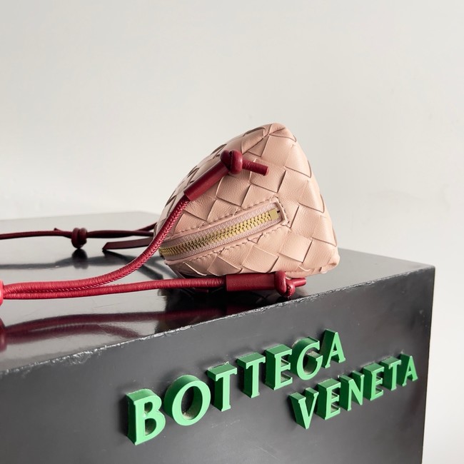 Bottega Veneta Intrecciato Concert Pouch 794258 Seashell&red