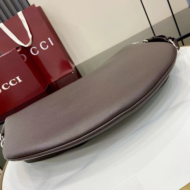 GUCCI B LARGE SHOULDER BAG 800194 dark brown