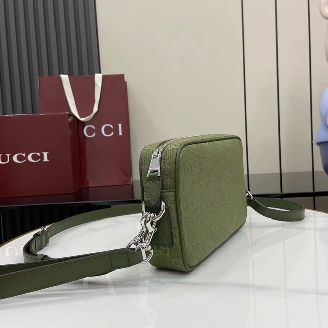 GUCCI GG CANVAS SMALL CROSSBODY BAG 834802 Forest green