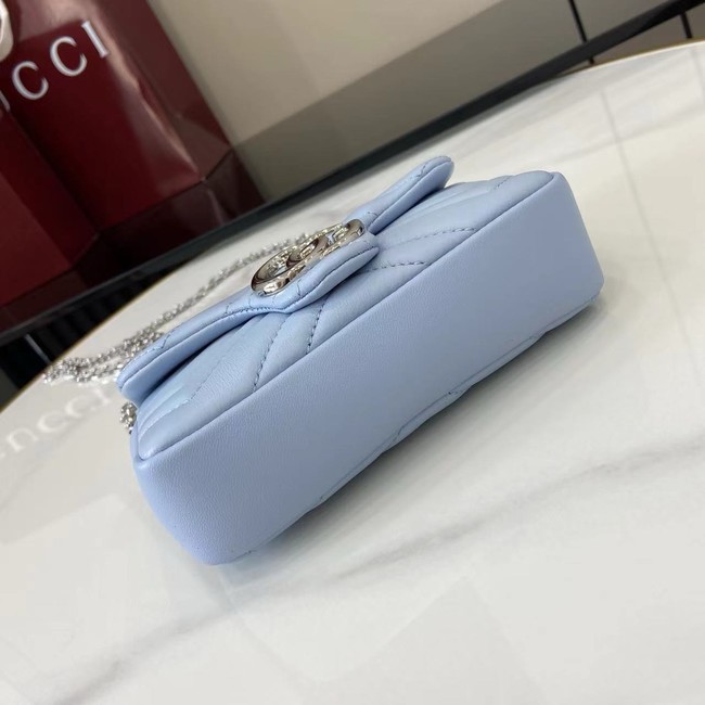 GUCCI GG MARMONT MINI SHOULDER BAG 841290 Light blue