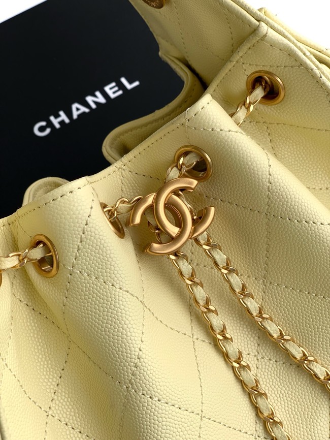 CHANEL 25 MINI HANDBAG AS5631 light yellow