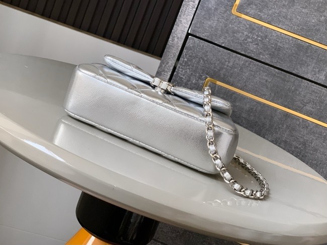 Chanel CLASSIC Original Lambskin 11.12 HANDBAG AS6563 Silver