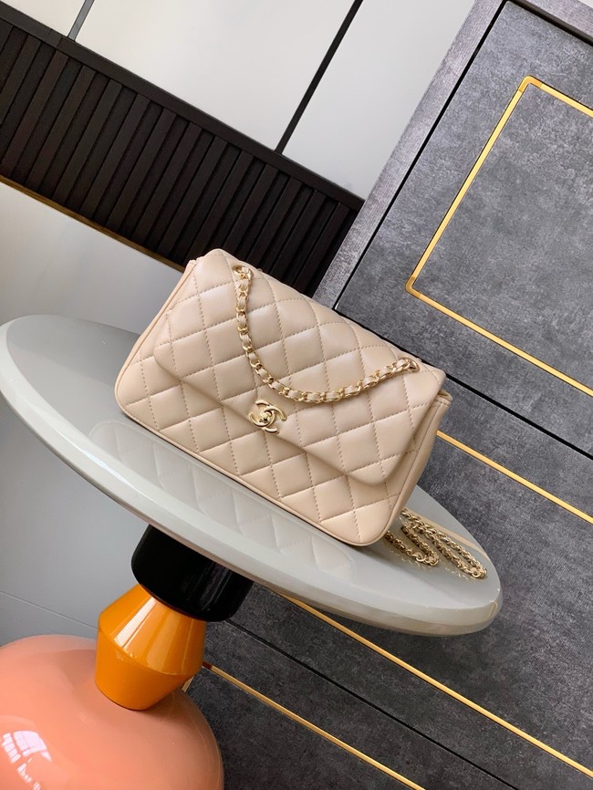 Chanel CLASSIC Original Lambskin 11.12 HANDBAG AS6565 light apricot