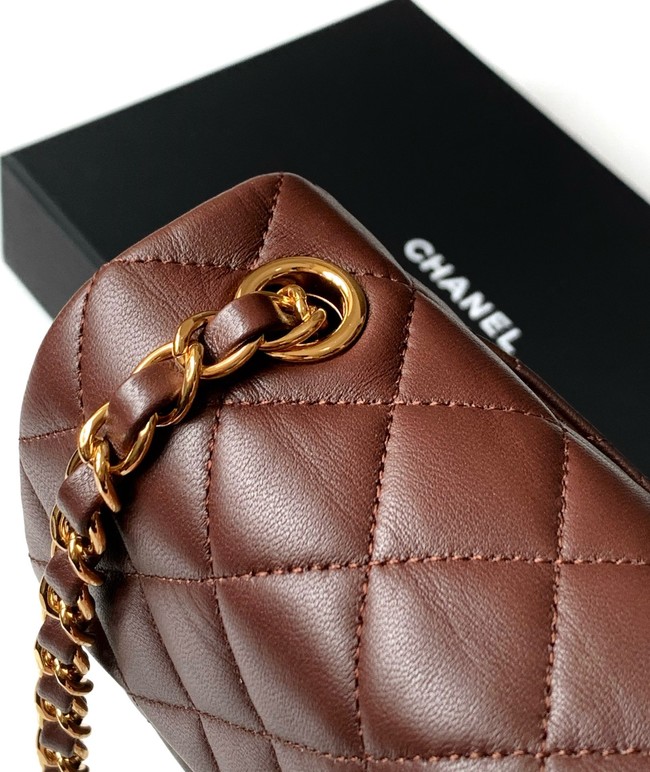 Chanel CLASSIC Original Leather 11.12 HANDBAG 1116 brown