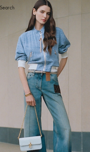 Louis Vuitton NEW Wallet On Chain LV Bloom M14581 Azur