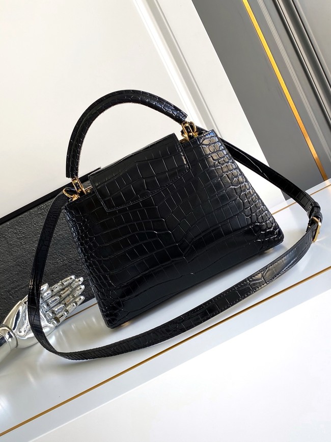 Louis Vuitton Capucines Crocodile pattern BB M86154 BLACK