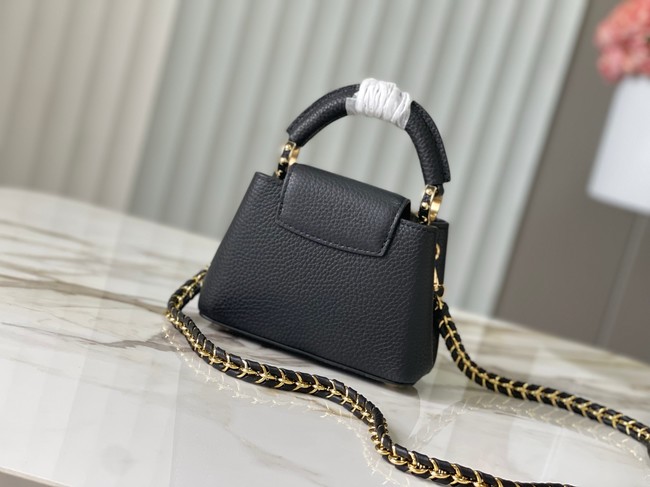 Louis Vuitton Capucines nano M24583 black&Crystal