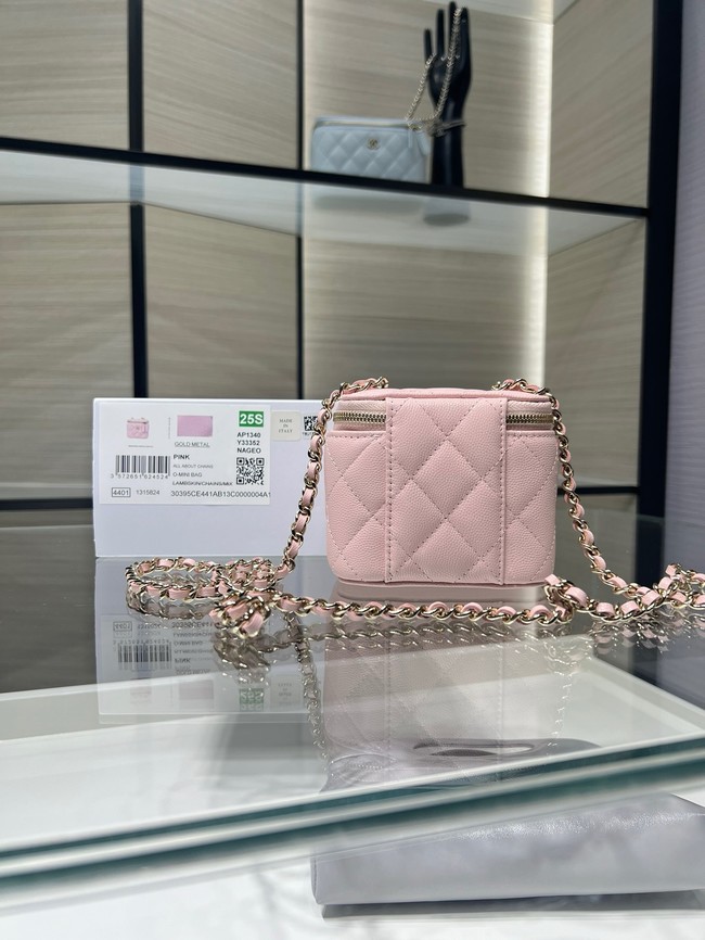 CHANEL Classic Small Vanity with Chain AP1340 pink