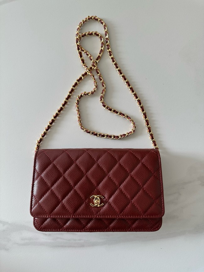 Chanel Classic Wallet On Chain Grained Calfskin AP4241-15