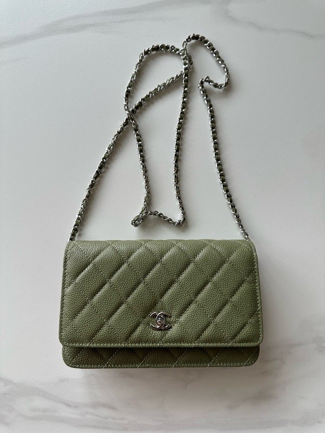 Chanel Classic Wallet On Chain Grained Calfskin AP4241-2