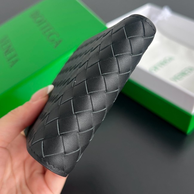 Bottega Veneta Intrecciato Bi-Fold Wallet With Coin Purse 749412 black