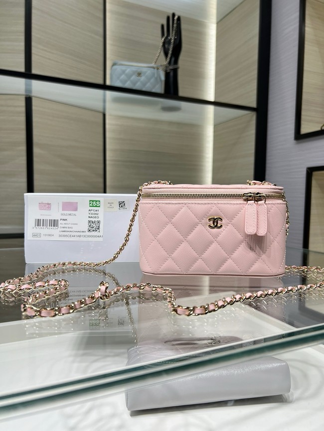 CHANEL Classic Small Vanity with Chain AP1341 pink