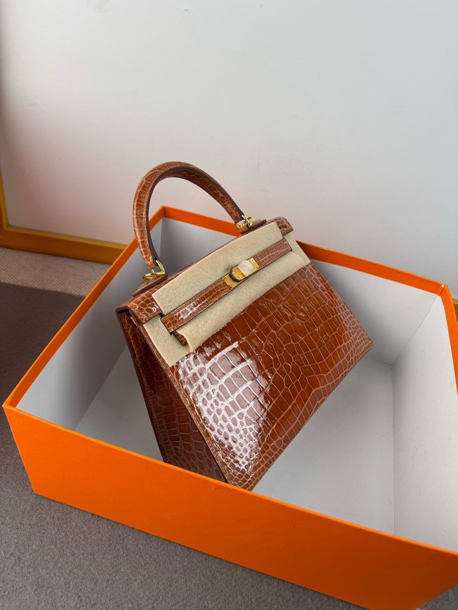 Hermes Kelly Shoulder Bags Nile crocodile leather KL3598-8