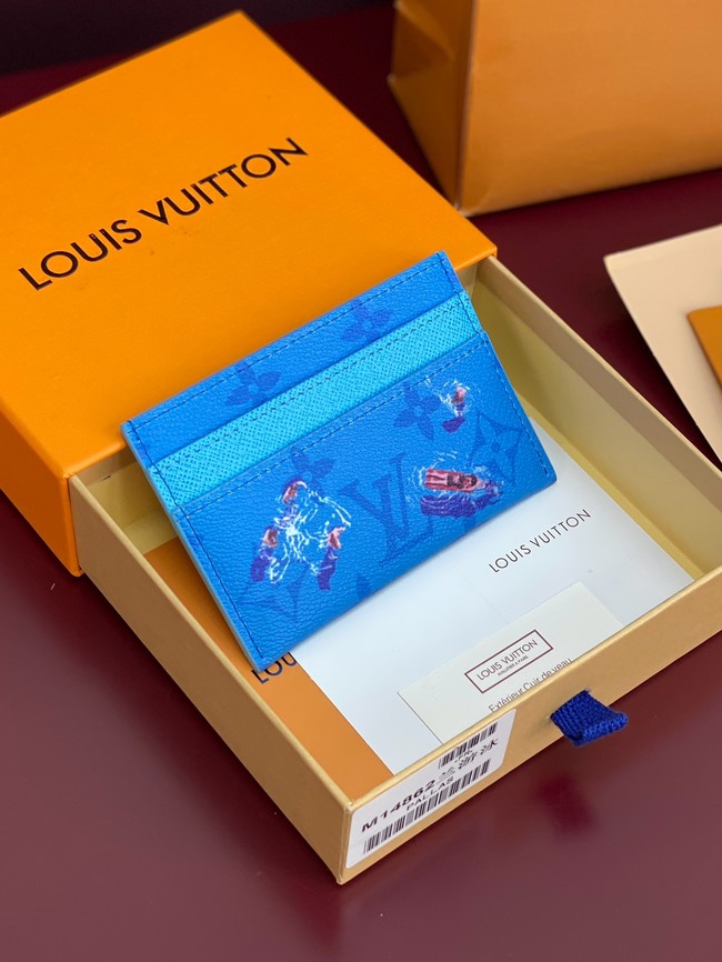 Louis Vuitton Double Card Holder M14864 Blue lagoon