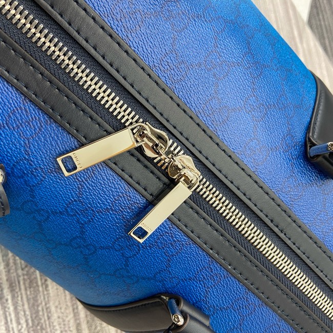 Gucci Original Leather GG Supreme Travel Bag 835688 blue