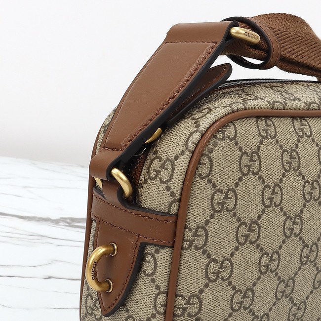 GUCCI GG CANVAS SMALL CROSSBODY BAG 821216 brown