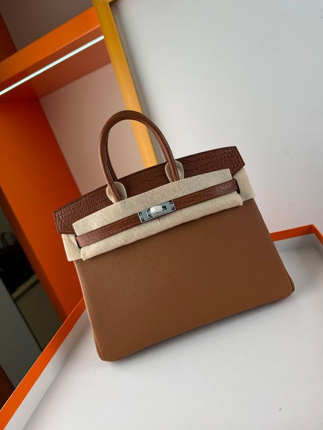 Hermes Birkin Bag Leather Nile crocodile&togo HBK2530-14