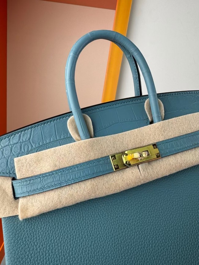 Hermes Birkin Bag Leather Nile crocodile&togo HBK2530-16