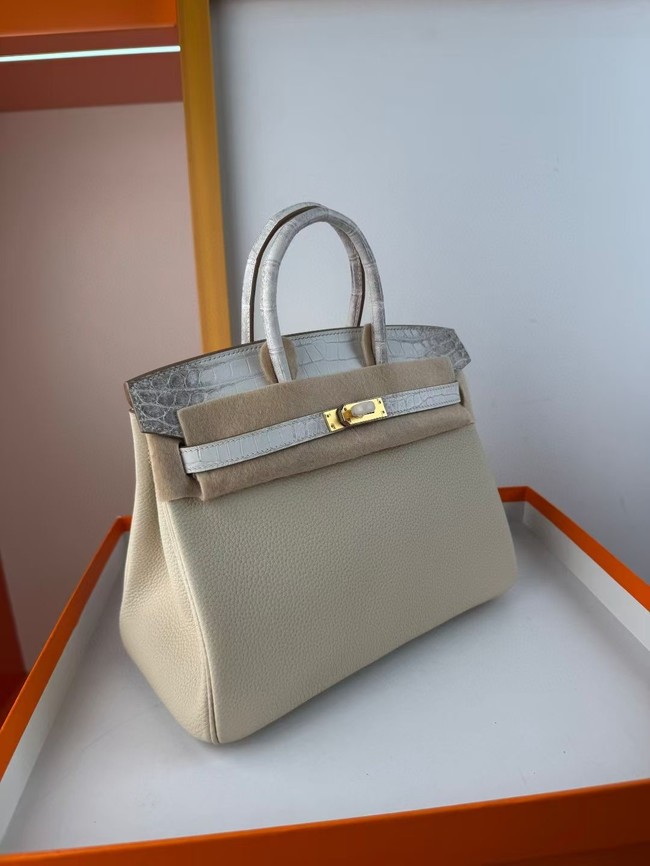 Hermes Birkin Bag Leather Nile crocodile&togo HBK2530-19