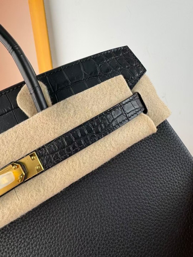 Hermes Birkin Bag Leather Nile crocodile&togo HBK2530-3