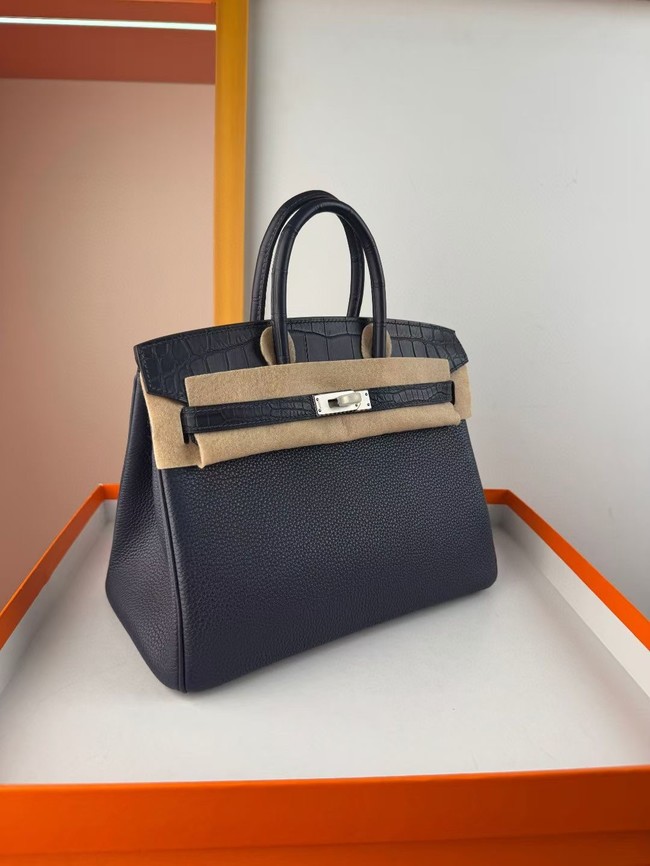 Hermes Birkin Bag Leather Nile crocodile&togo HBK2530-4