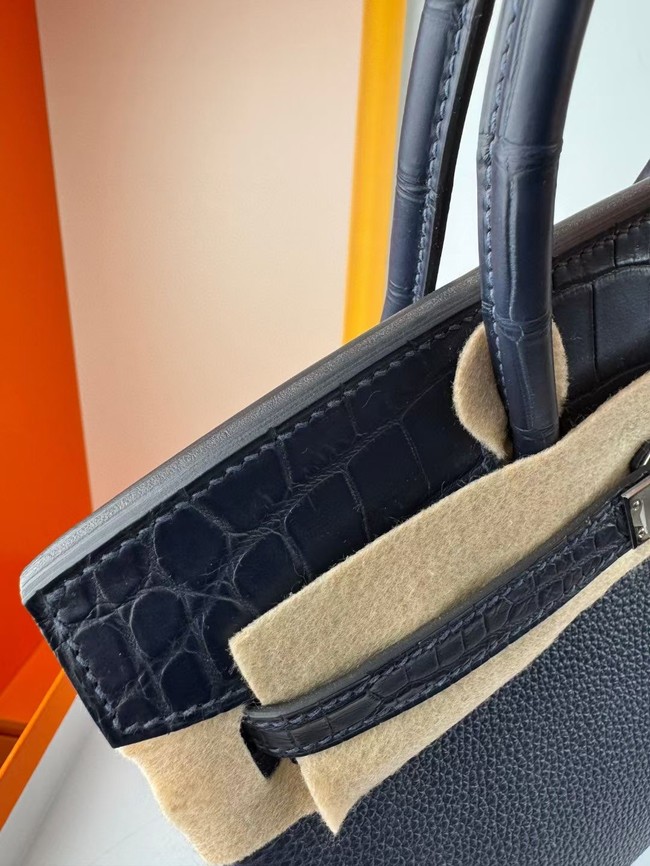 Hermes Birkin Bag Leather Nile crocodile&togo HBK2530-5