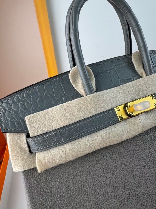 Hermes Birkin Bag Leather Nile crocodile&togo HBK2530-7
