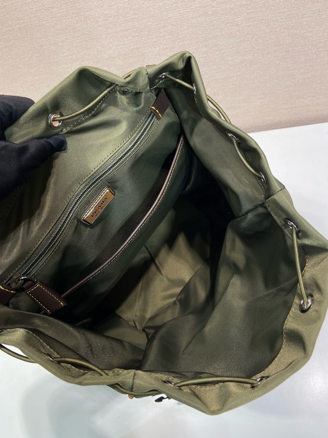Prada Re-Nylon and Saffiano leather backpack 2VZ135 Musk Green 
