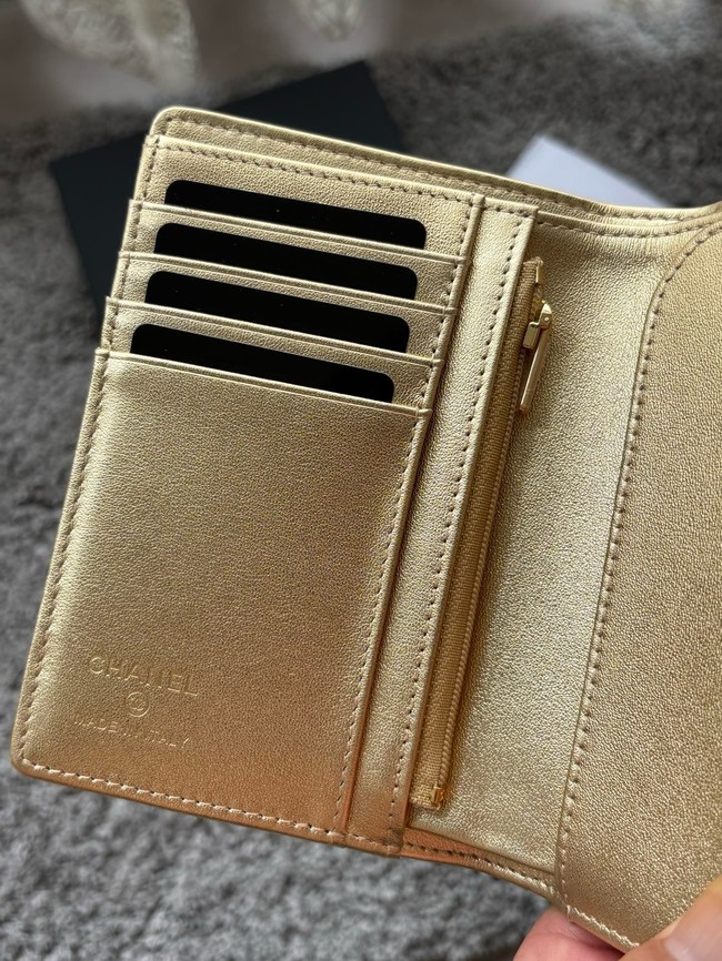 Chanel Passport Holder Lambskin 96066 gold