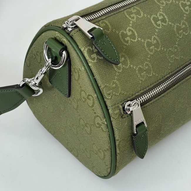 Gucci GG canvas small cylinder bag 834455 green