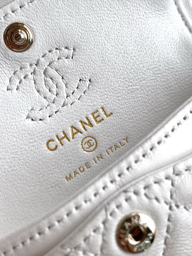 Chanel Classic Mini Bag with hook AP4760 white