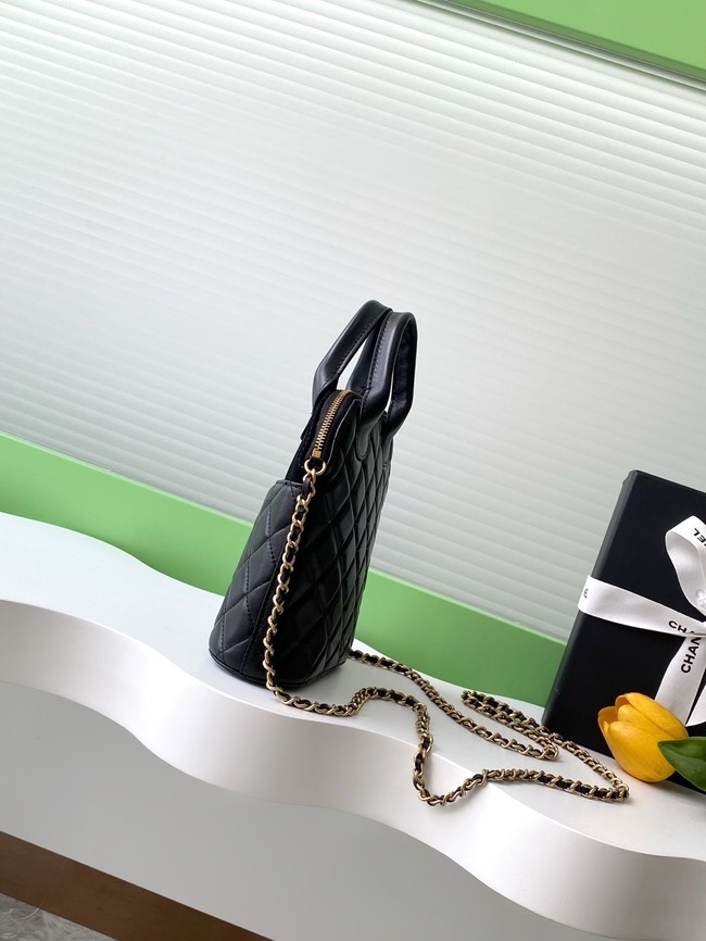 Chanel MINI TOTE BAG Suede Calfskin AS4742 black