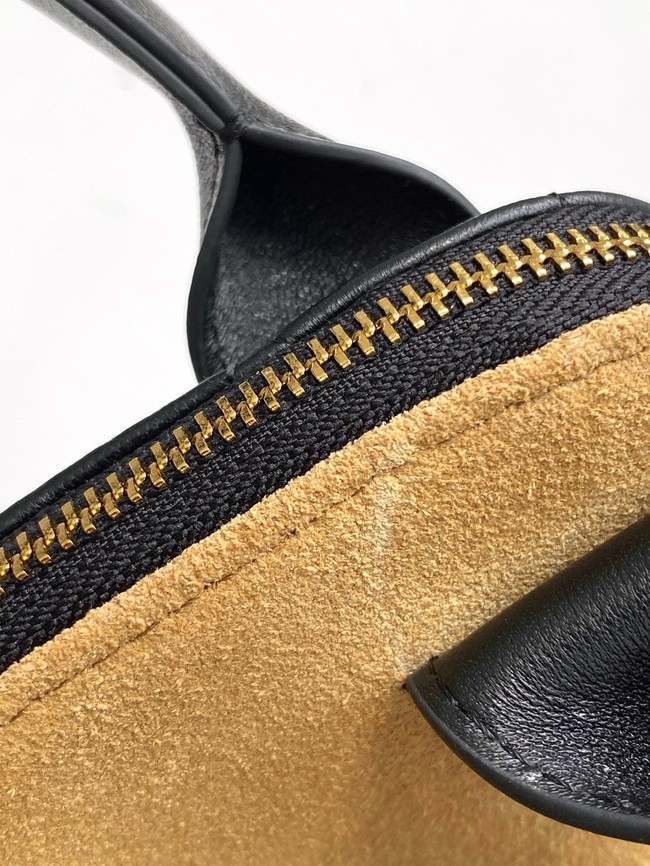 Chanel MINI TOTE BAG Suede Calfskin AS4742 black&brown