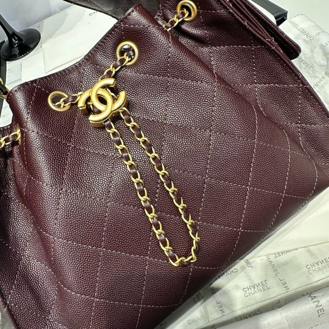 CHANEL 25 SMALL HANDBAG AS5293 dark Brown