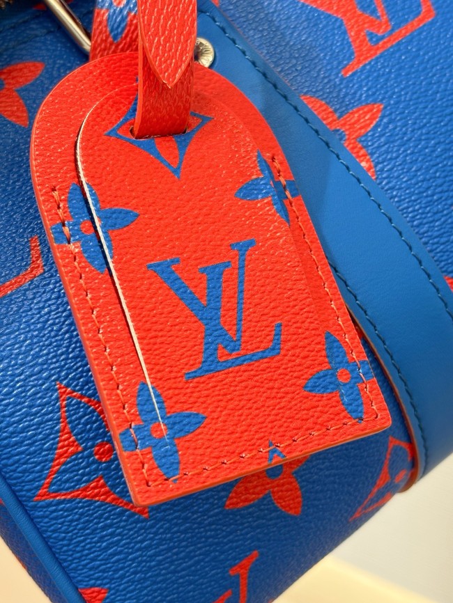 Louis Vuitton Keepall Bandouliere 25 M14989 Blu&Red