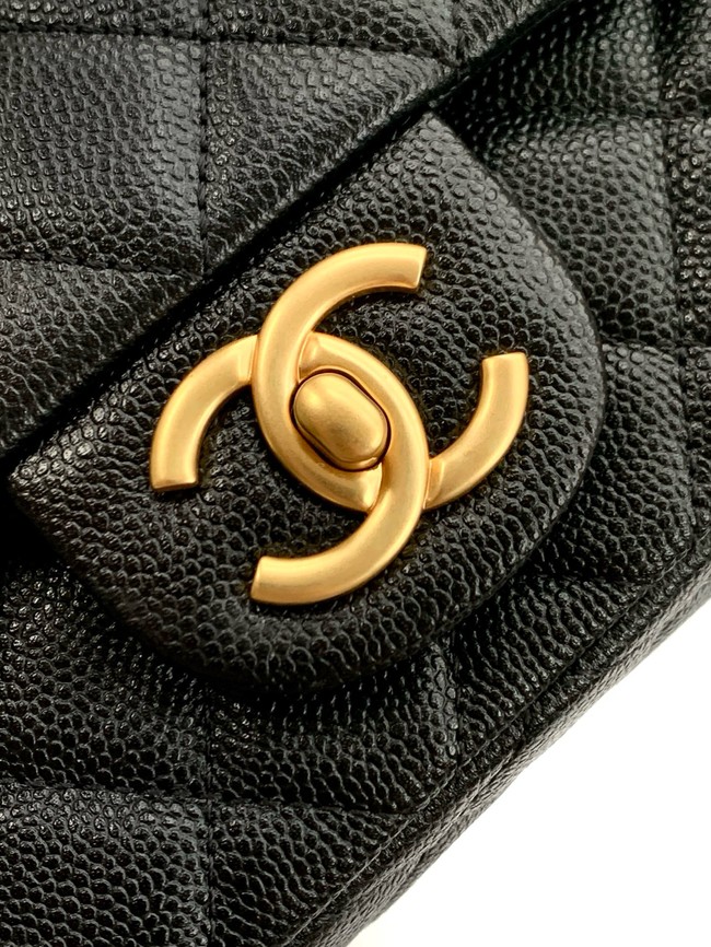 CHANEL Mini Flap Bag with Top Handle AS5701 black
