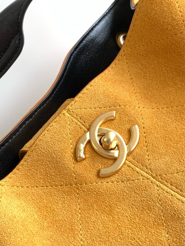 CHANEL Shopping Bag AS5434 black&yellow