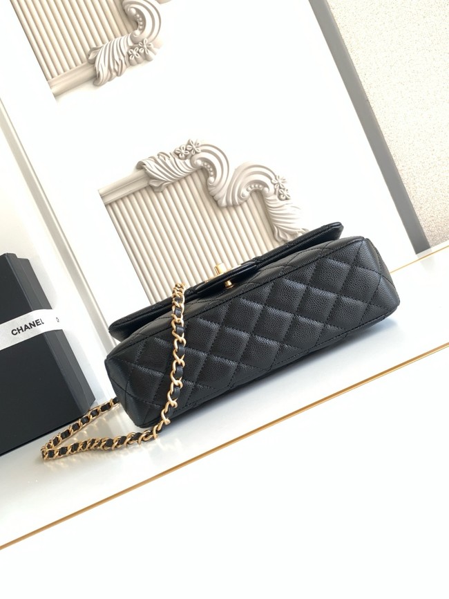 CHANEL Mini Flap Bag with Top Handle AS5701 black