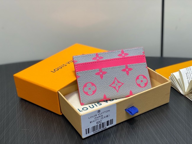 Louis Vuitton Double Card Holder M15032 Gray&Pink