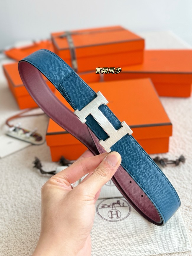 Hermes Epsom calfskin double-sided leather belt 66000