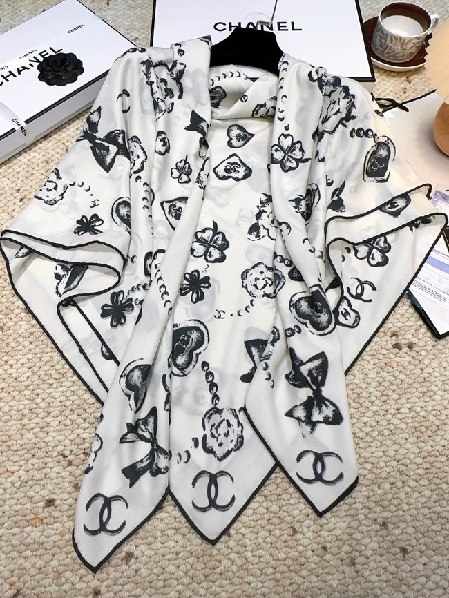 Chanel Square Scarf Silk Jacquard XT263 