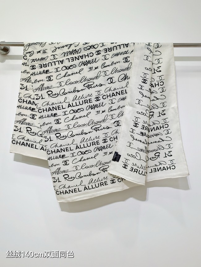 Chanel Shawl Cashmere and Silk Jacquard KY104